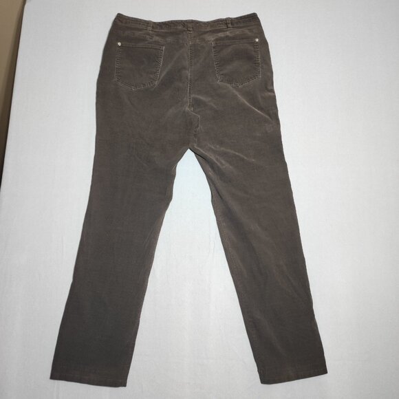 Tabi Anne Corduroy pants women's size 14 brown colour high-rise straight leg - Picture 3 of 15